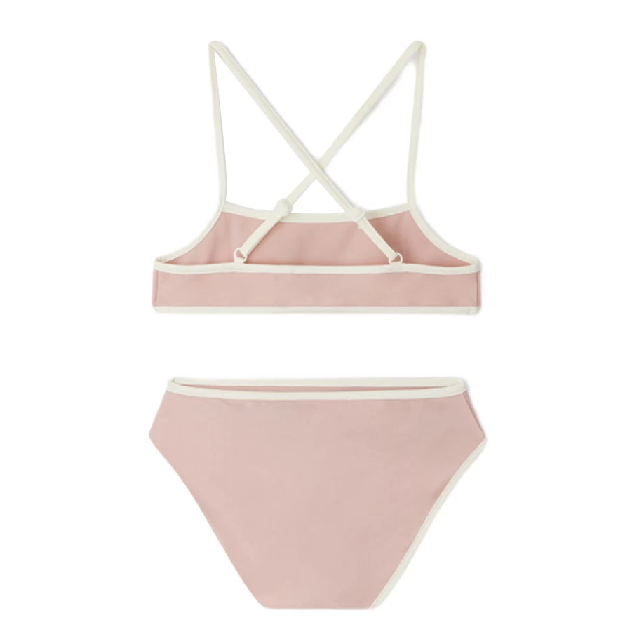 KIDS21 Girls' Pink Two-Piece Swimwear | Trendy Bikini Set for Kids
