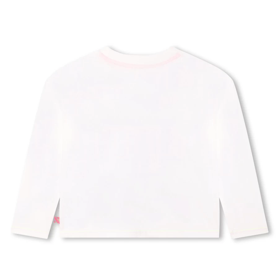 "KIDS21 White Eat Glitter Graphic T-Shirt for Kids"