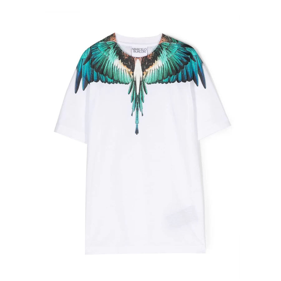 KIDS21 White Icon Wings Graphic T-Shirt for Kids - Soft Cotton Short Sleeve Tee