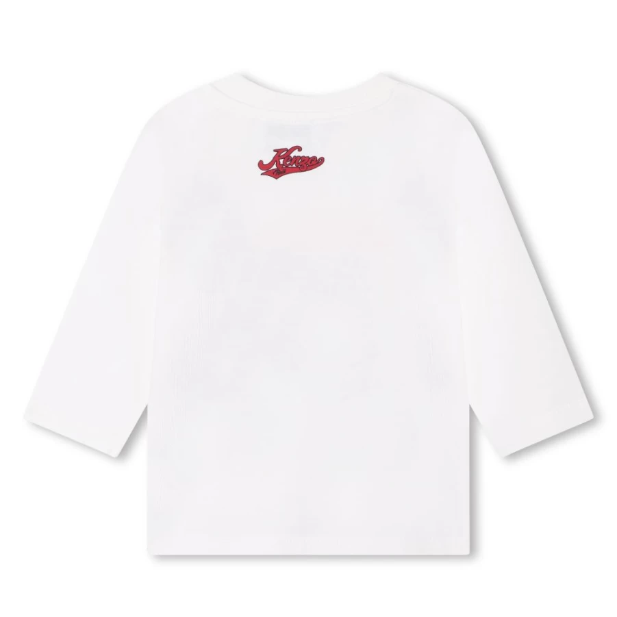 KIDS21 Ivory Long Sleeve Tee with Logo - New K Visual Collection for Kids
