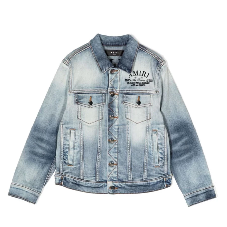 KIDS21 Indigo Arts District Jacket for Kids – Amiri Style Denim Coat