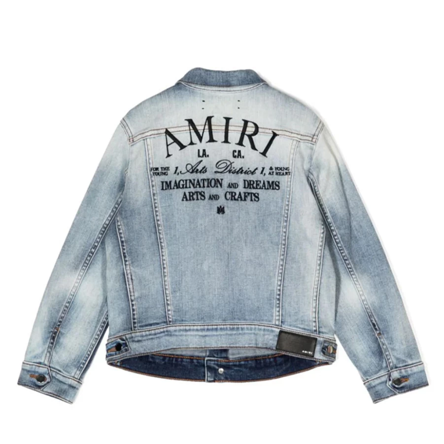 KIDS21 Indigo Arts District Jacket for Kids – Amiri Style Denim Coat