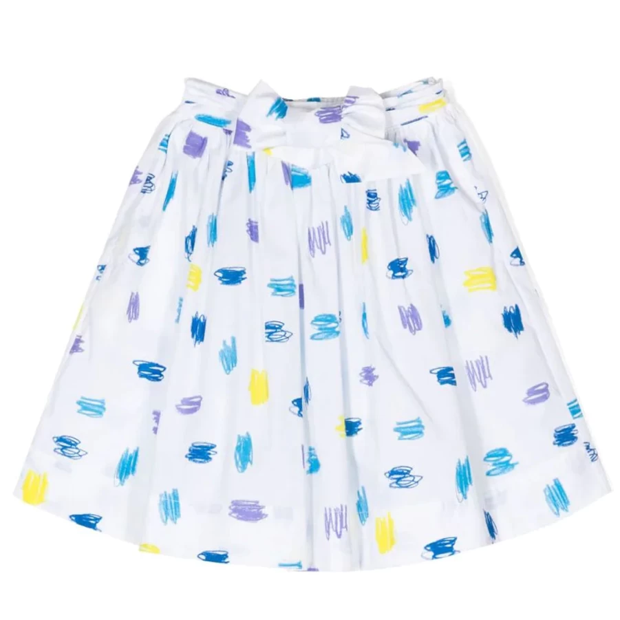 "KIDS21 Multi-Colored Scribble Print Flared Skirt for Kids - Fun & Playful Design"