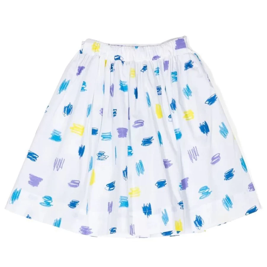 "KIDS21 Multi-Colored Scribble Print Flared Skirt for Kids - Fun & Playful Design"