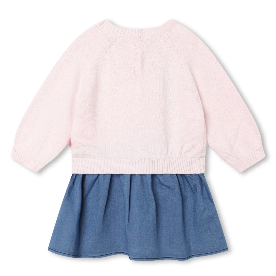KIDS21 Pink Chambray Skirt Dress for Girls - Casual Summer Outfit