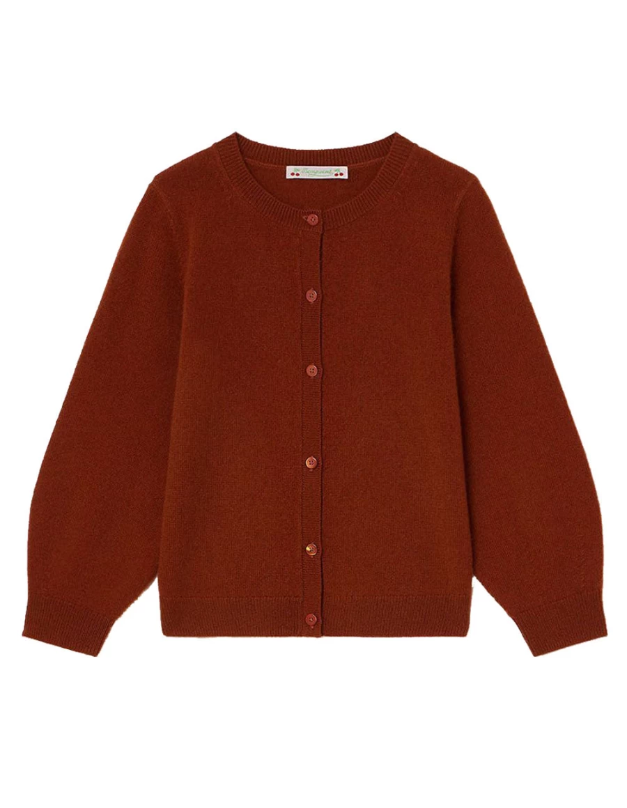 KIDS21 Brown Brunhild Cashmere Cardigan for Women - Soft Luxury Knit Sweater