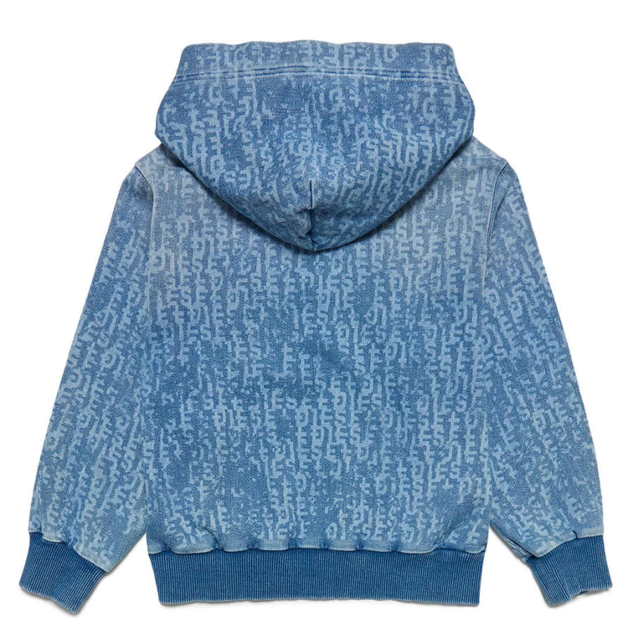 "KIDS21 Indigo Stonewashed Hoodie for Kids - Soft Washed Effect Pullover"