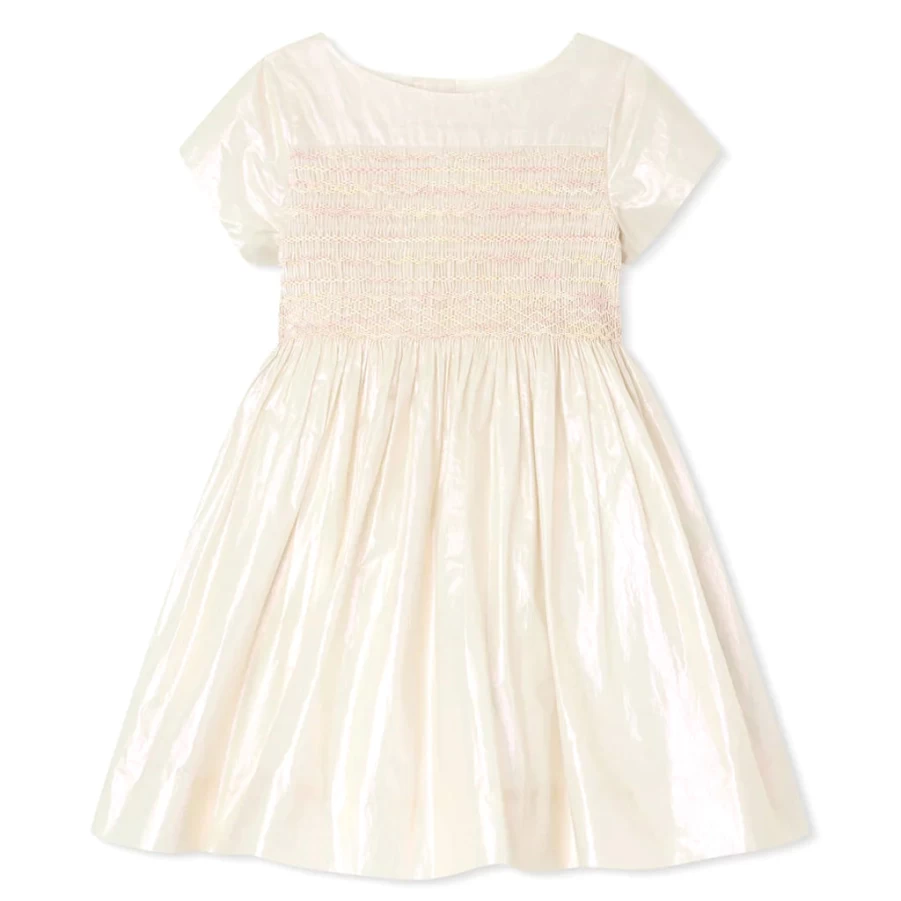 KIDS21 Beige Duchesse Dress for Kids - Elegant & Stylish Girls' Party Wear