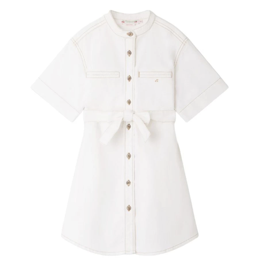 KIDS21 Christa Dress for Girls - Elegant White Kids Dress for Special Occasions
