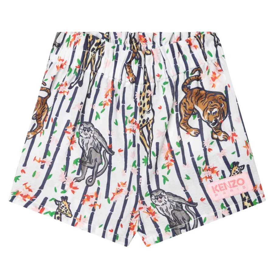 KIDS21 Multi-Colored Bamboo Tiger Print Shorts for Kids - Stylish and Comfortable Jungle Theme Shorts