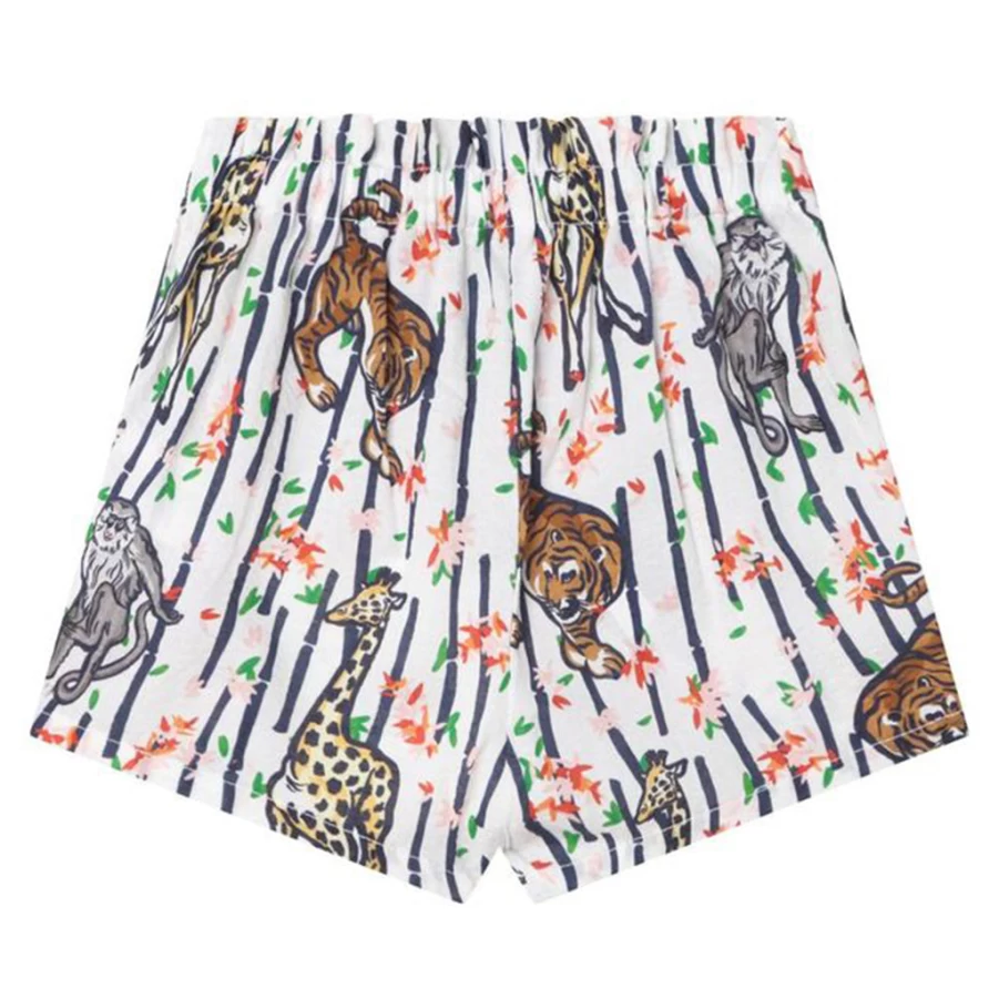KIDS21 Multi-Colored Bamboo Tiger Print Shorts for Kids - Stylish and Comfortable Jungle Theme Shorts