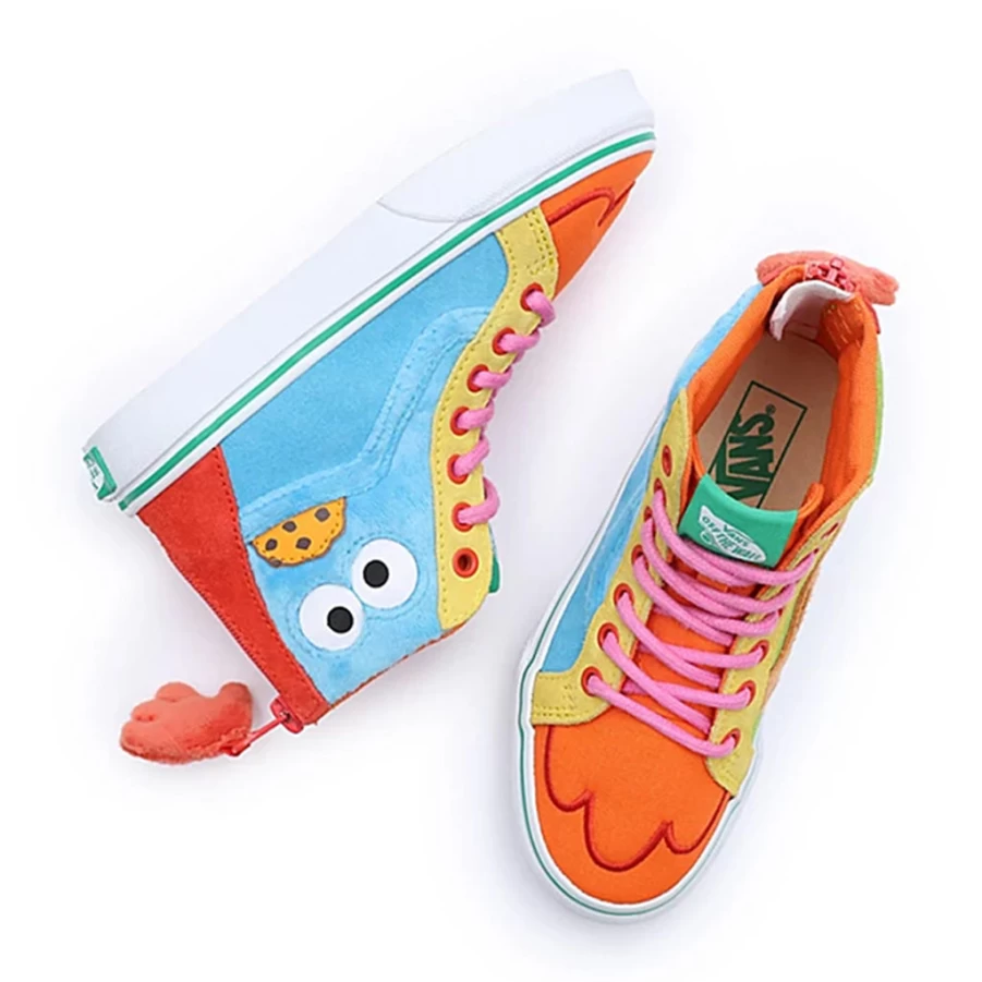 KIDS21 Multi-Colored Sk8-Hi Sneakers Inspired by Sesame Street Collaboration
