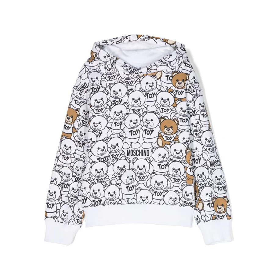 "KIDS21 White Hooded Sweatshirt for Kids - Cozy Pullover Fleece Jacket"