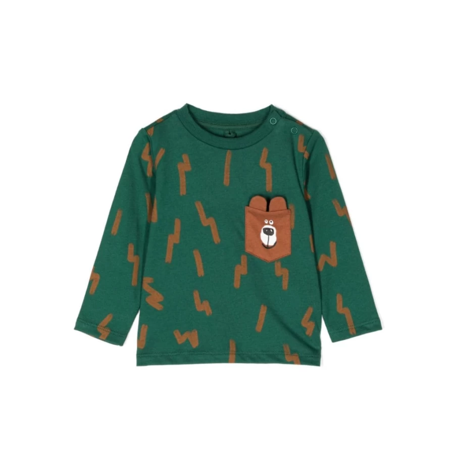 "KIDS21 Green Bear Graphic T-Shirt for Kids - Fun Animal Design Tee"