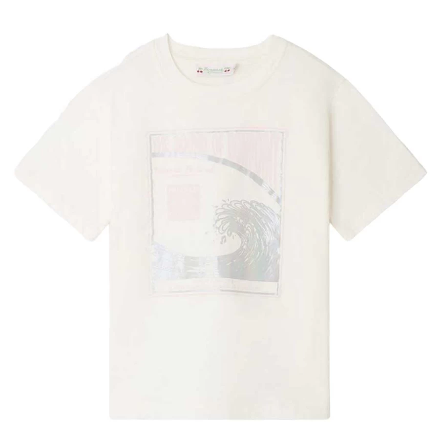 KIDS21 White Clea T-Shirt for Kids - Soft Cotton Short Sleeve Tee