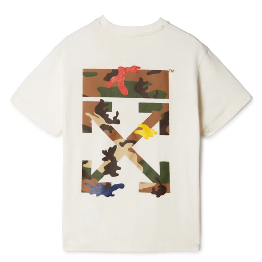 KIDS21 White Arrow Camouflage T-Shirt for Kids - Stylish & Comfortable