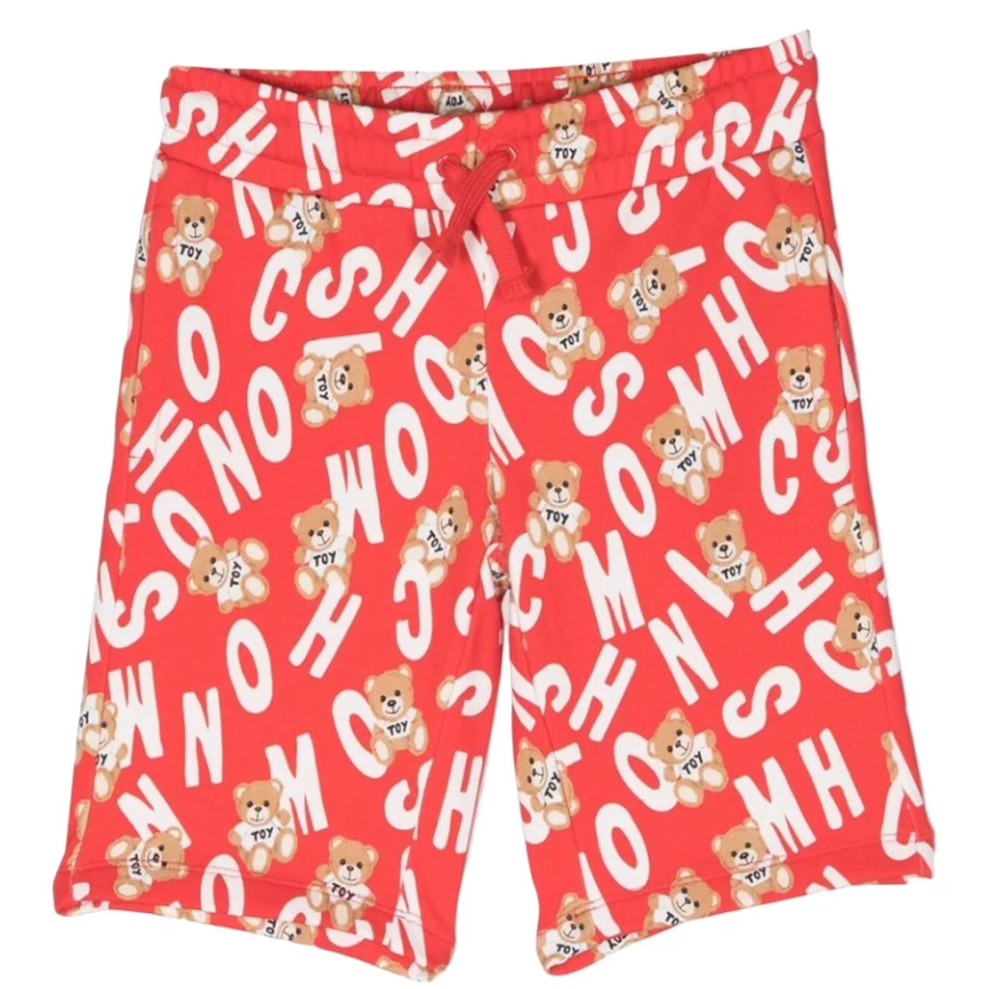 "KIDS21 Red Bear Print Shorts for Kids - Cute & Comfortable Animal Design"