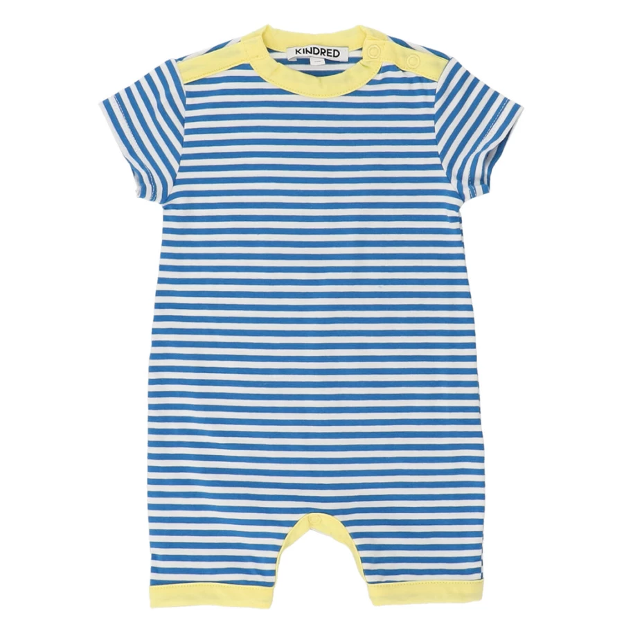 "KIDS21 Blue Horizontal Stripe Romper Set for Kids - Stylish & Comfortable Outfit"