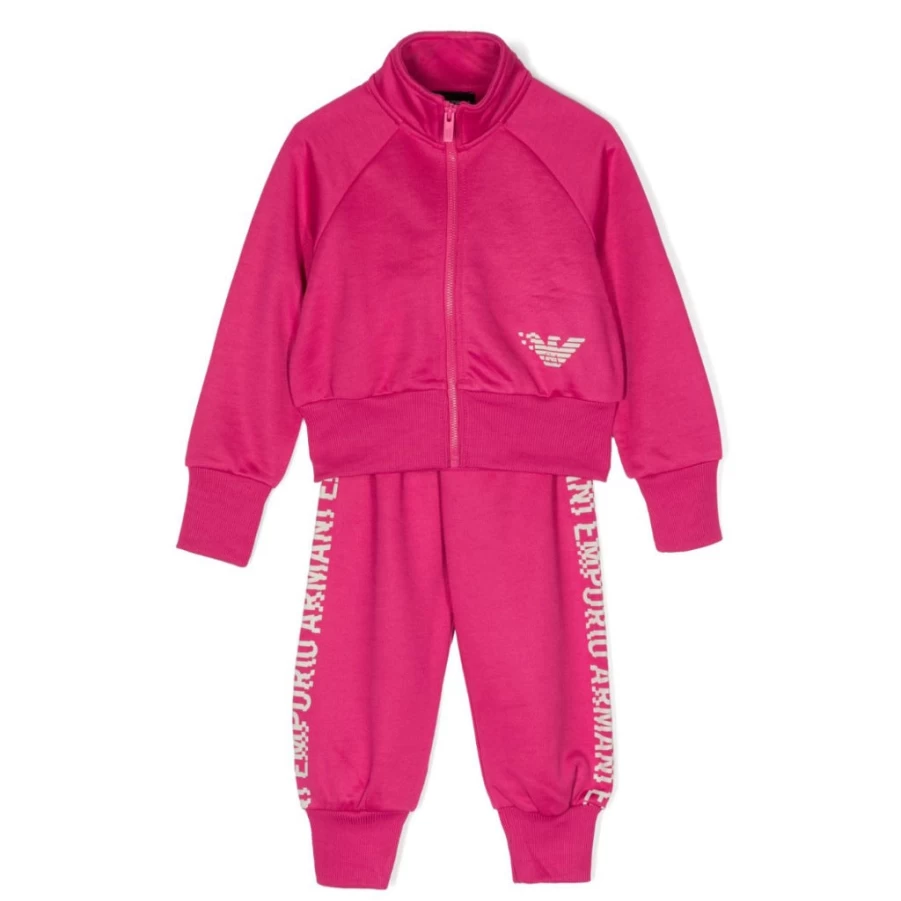 KIDS21 Fuchsia Zip-Up Tracksuit for Kids - Comfortable Athletic Two-Piece Set