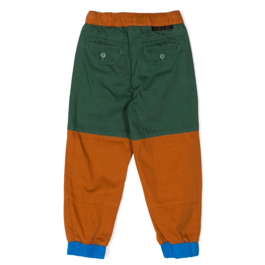 "KIDS21 Multi-Colored Colour-Block Cargo Trousers for Kids"