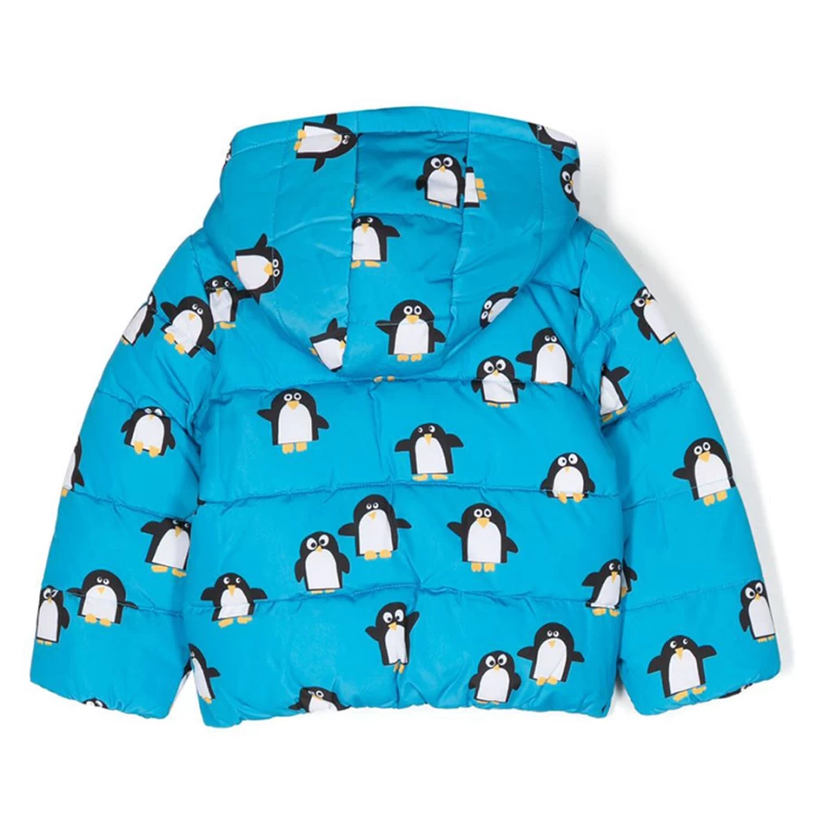 "KIDS21 Multi-Colored Penguin Puffer Jacket for Kids – Warm Winter Coat"
