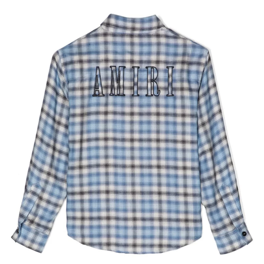KIDS21 Light Blue Logo Flannel Shirt for Kids - Soft & Stylish Plaid Button-Up