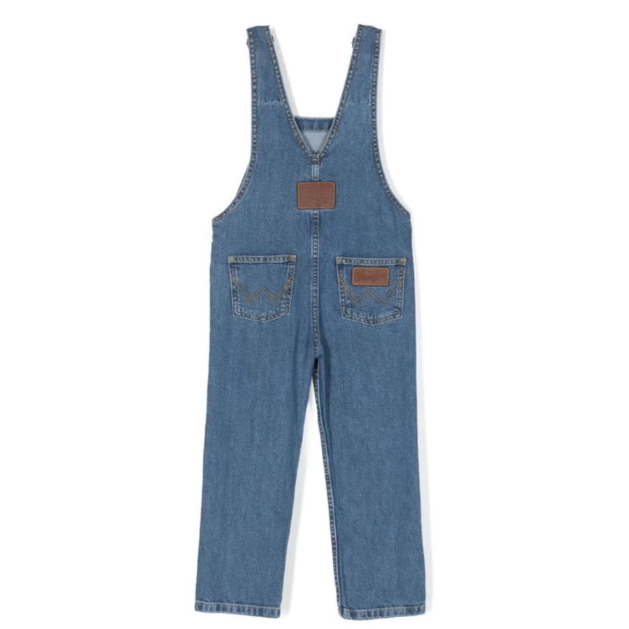KIDS21 Indigo Wrangler Peace Dove Dungaree for Kids - Stylish Denim Overalls