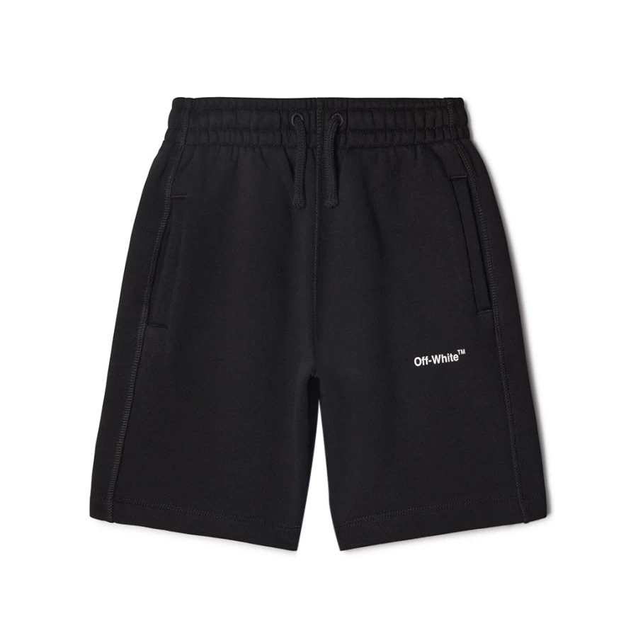KIDS21 Black Logo Sweat Shorts for Kids - Comfortable Casual Athletic Shorts