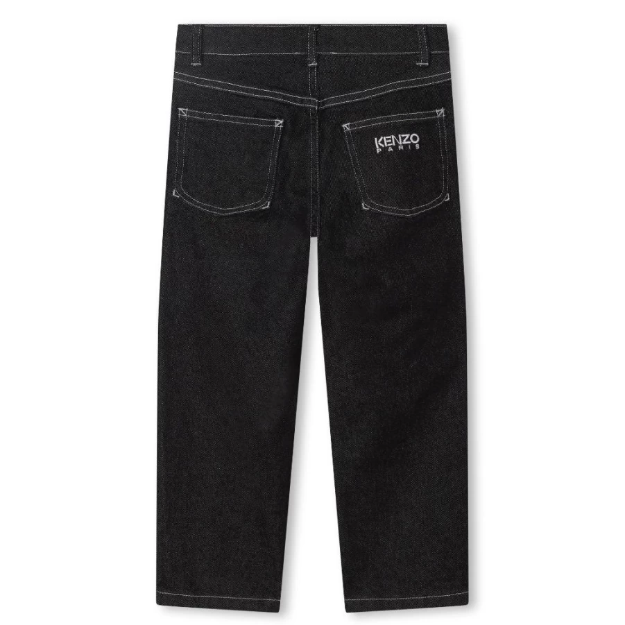 KIDS21 Black Tokyo Paris Denim Trousers for Kids - Stylish & Comfortable Jeans