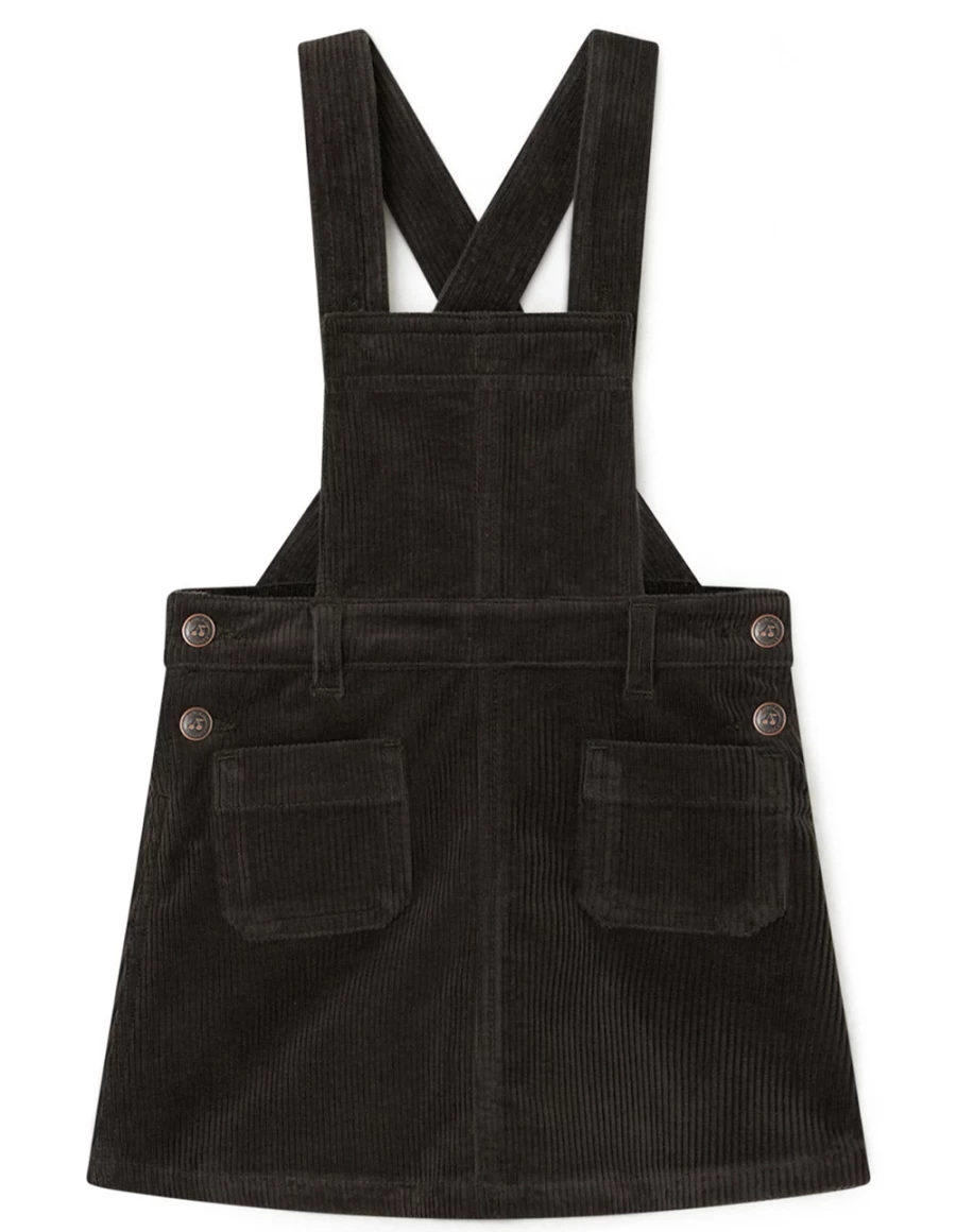 "KIDS21 Black Corduroy Dress for Kids – Stylish & Comfortable Outfit"