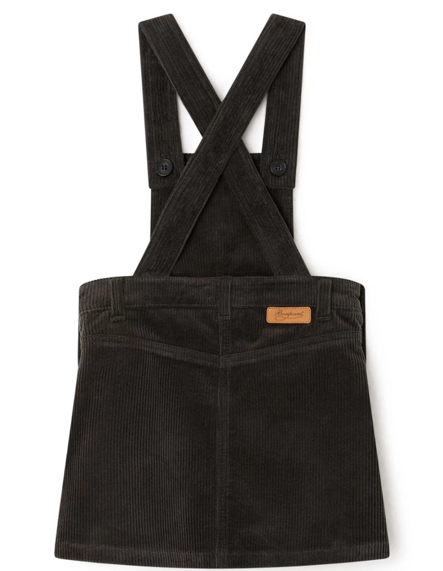 "KIDS21 Black Corduroy Dress for Kids – Stylish & Comfortable Outfit"