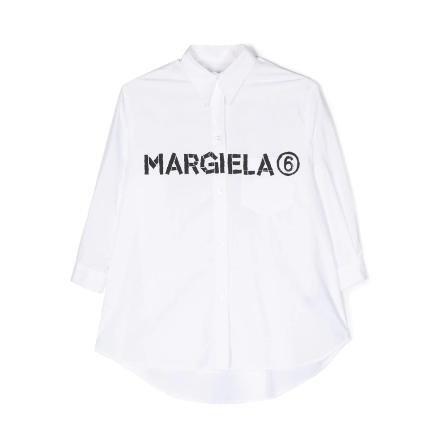 KIDS21 White Logo Maxi Shirt for Kids - Stylish & Comfortable