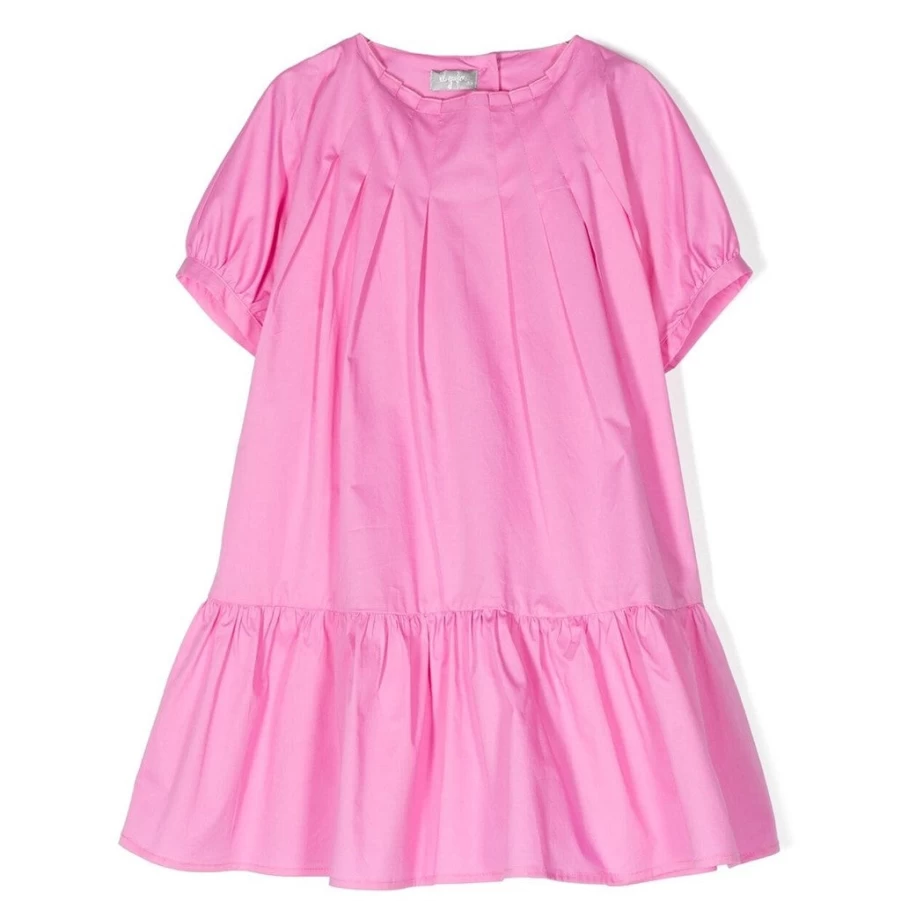 KIDS21 Girls Pink Tiered Dress - Floral Summer Casual Dress for Kids