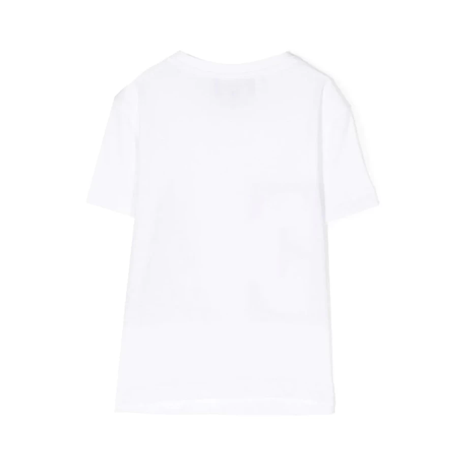 KIDS21 White Logo Print T-Shirt for Kids - Premium Cotton Tee with Stylish Brand Emblem
