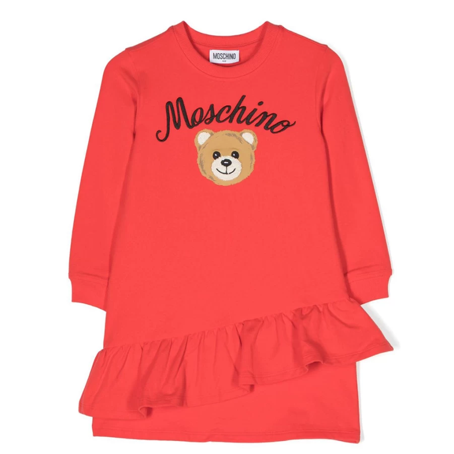 KIDS21 Red Bear Print Girls Dress - Cute Animal Print Kids Dress