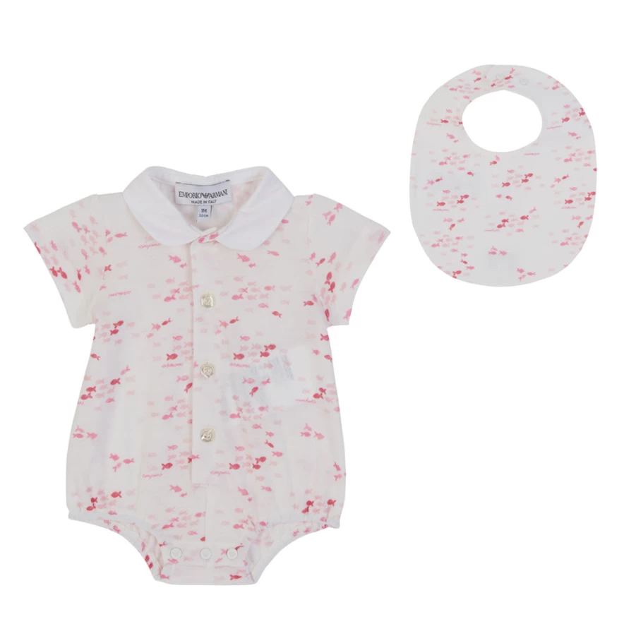 KIDS21 Multi-Colored Baby Romper with Bib Set - Stylish & Comfortable Outfit for Infants