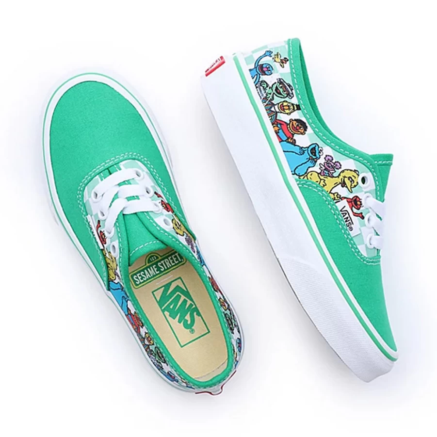 KIDS21 Multi-Colored Vans X Sesame Street Authentic Kids Shoes