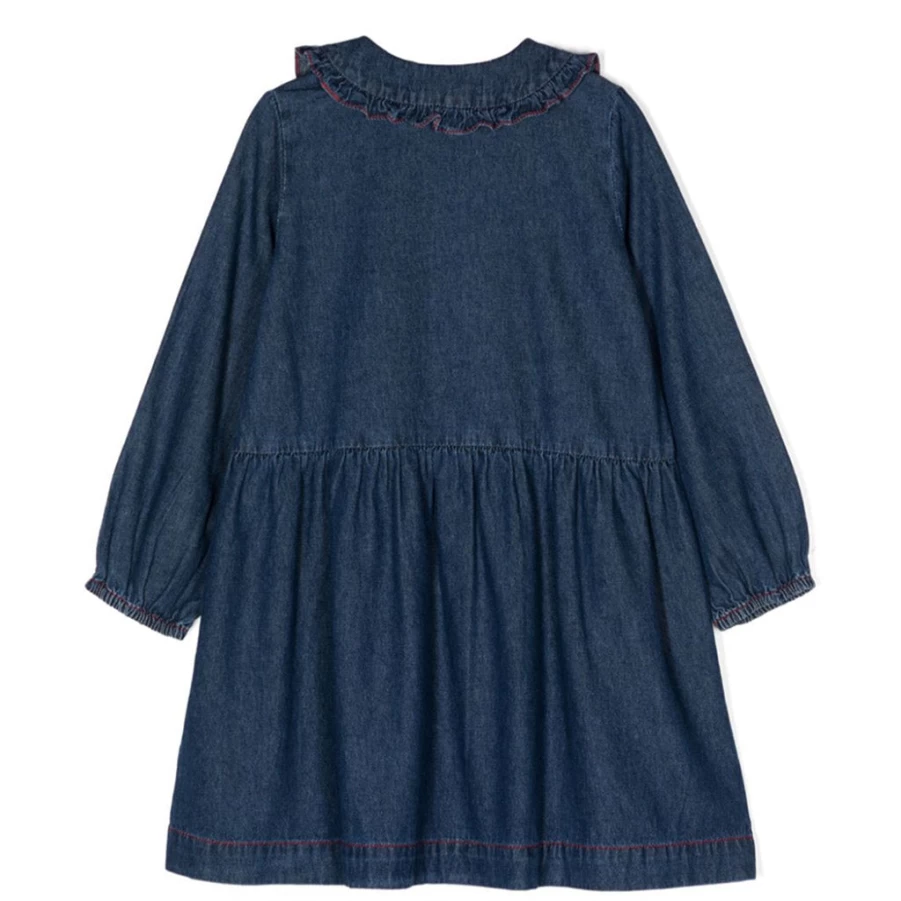 KIDS21 Indigo Hearts Denim Dress for Kids - Stylish & Comfortable Girls' Jeans Dress
