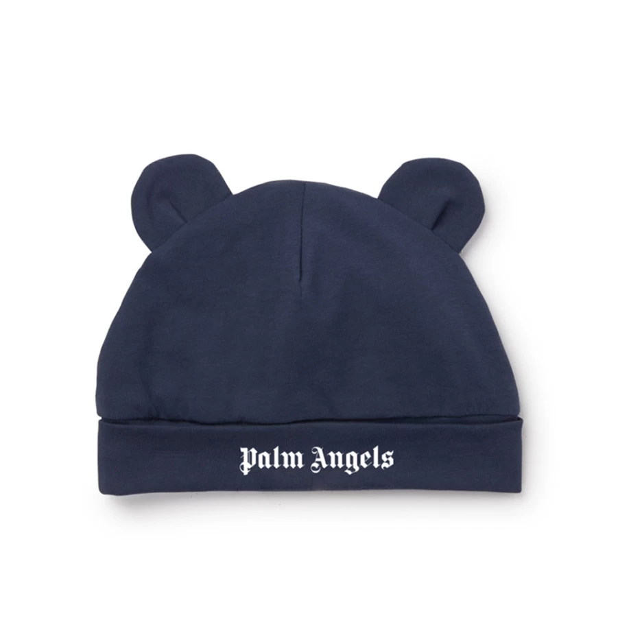 KIDS21 Navy Blue Embroidered Logo Baby Beanie for Newborns and Infants