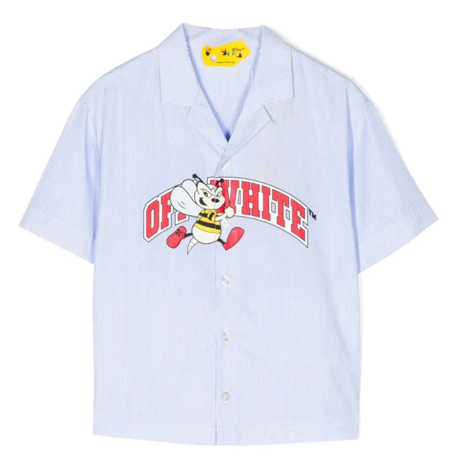 "KIDS21 Light Blue College Logo Bowling Shirt for Kids – Custom Embroidered Team Uniform"