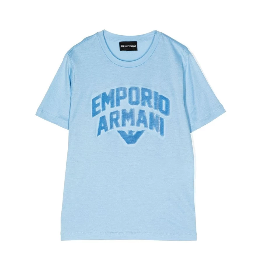 "KIDS21 Light Blue Logo Print T-Shirt for Kids"