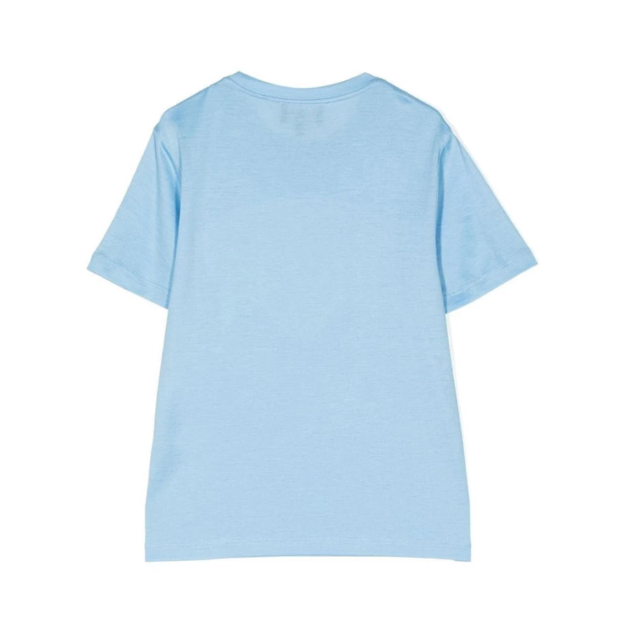 "KIDS21 Light Blue Logo Print T-Shirt for Kids"