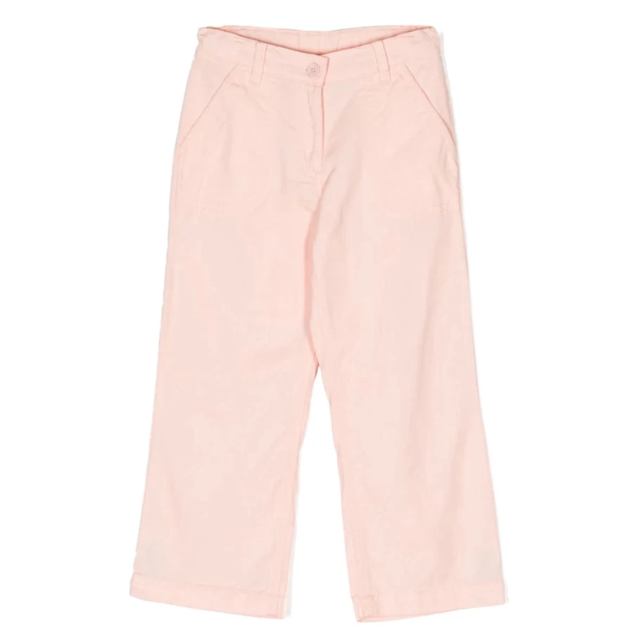"KIDS21 Pink Cotton Trousers for Kids - Soft & Comfortable"