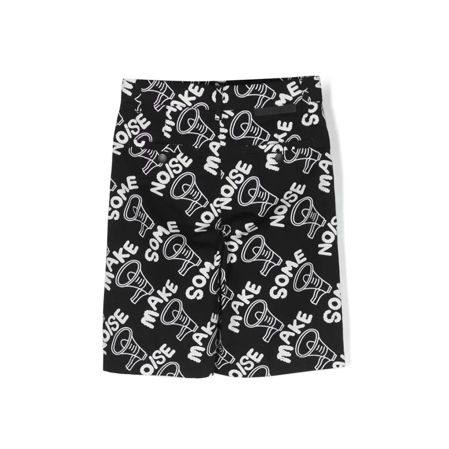 "KIDS21 Black Make Some Noise Shorts for Kids - Stylish & Comfortable"