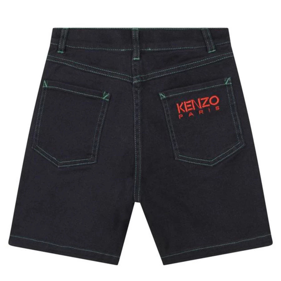 "KIDS21 Black Twill Bermuda Shorts for Kids – Comfortable & Stylish"