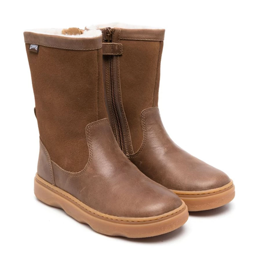 KIDS21 Brown Leather Kiddo Boots for Toddlers - Comfortable & Durable Kids Footwear