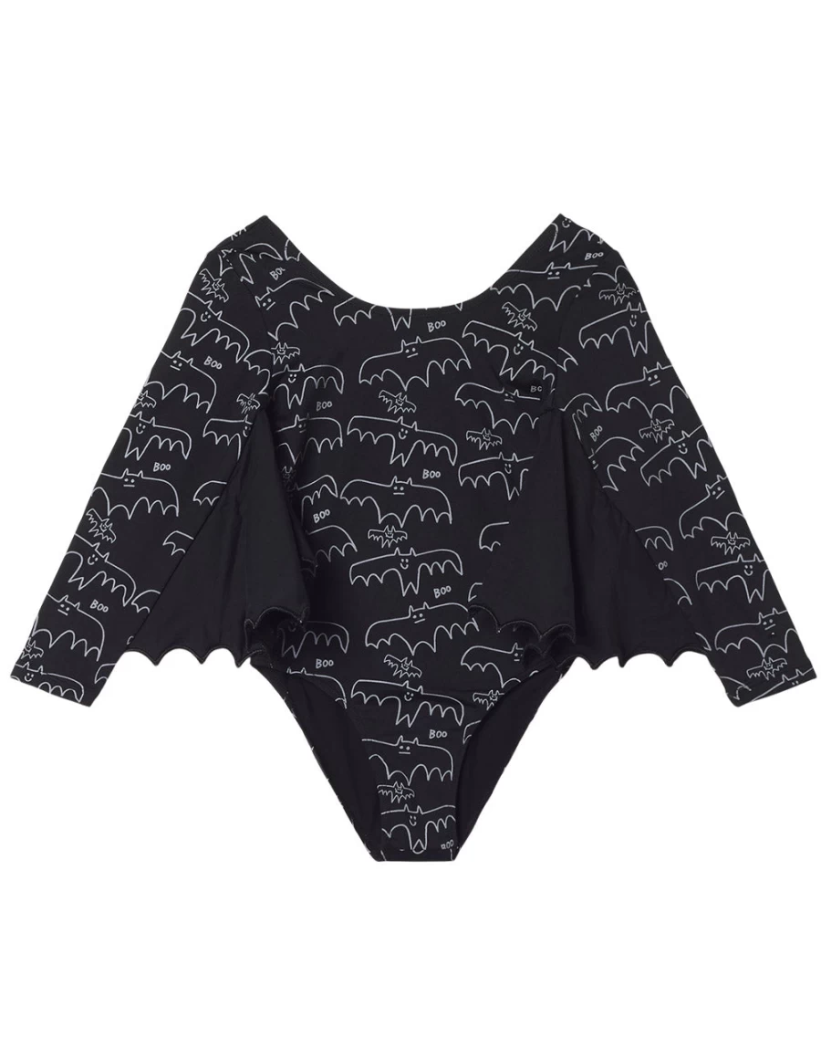 "KIDS21 Black Bat Wings Leotard for Kids - Halloween Costume Dancewear"