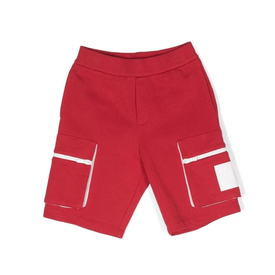 "KIDS21 Red Cargo Shorts for Kids - Durable and Stylish Boys' & Girls' Shorts"