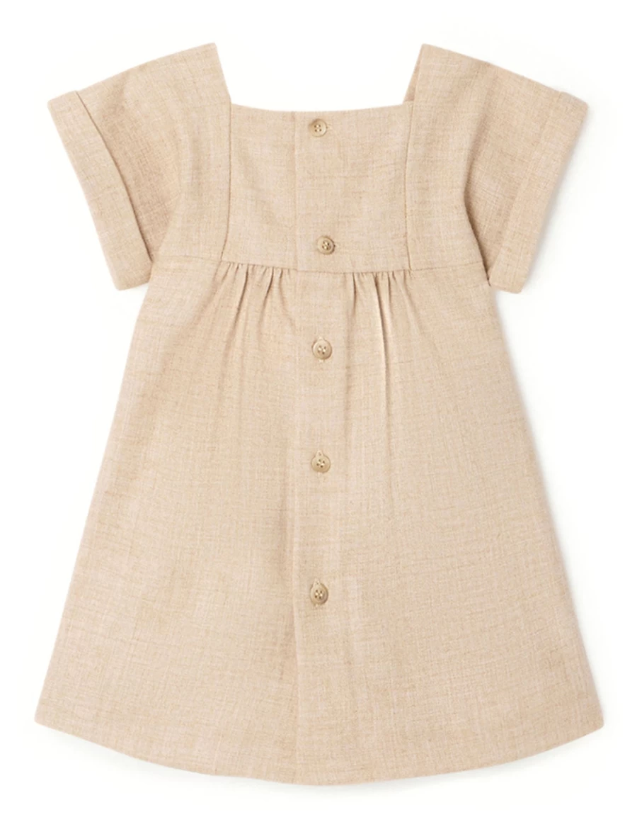 KIDS21 Girls' Peach Pais Dress - Floral Summer Dress for Kids