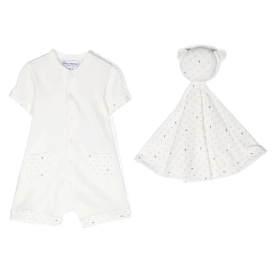 KIDS21 White Logo Baby Bodysuit Gift Set - Newborn Essentials & Cute Outfit